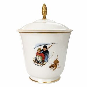 Norman Rockwell Gorham “Young Love”  Decorative Collector Jar